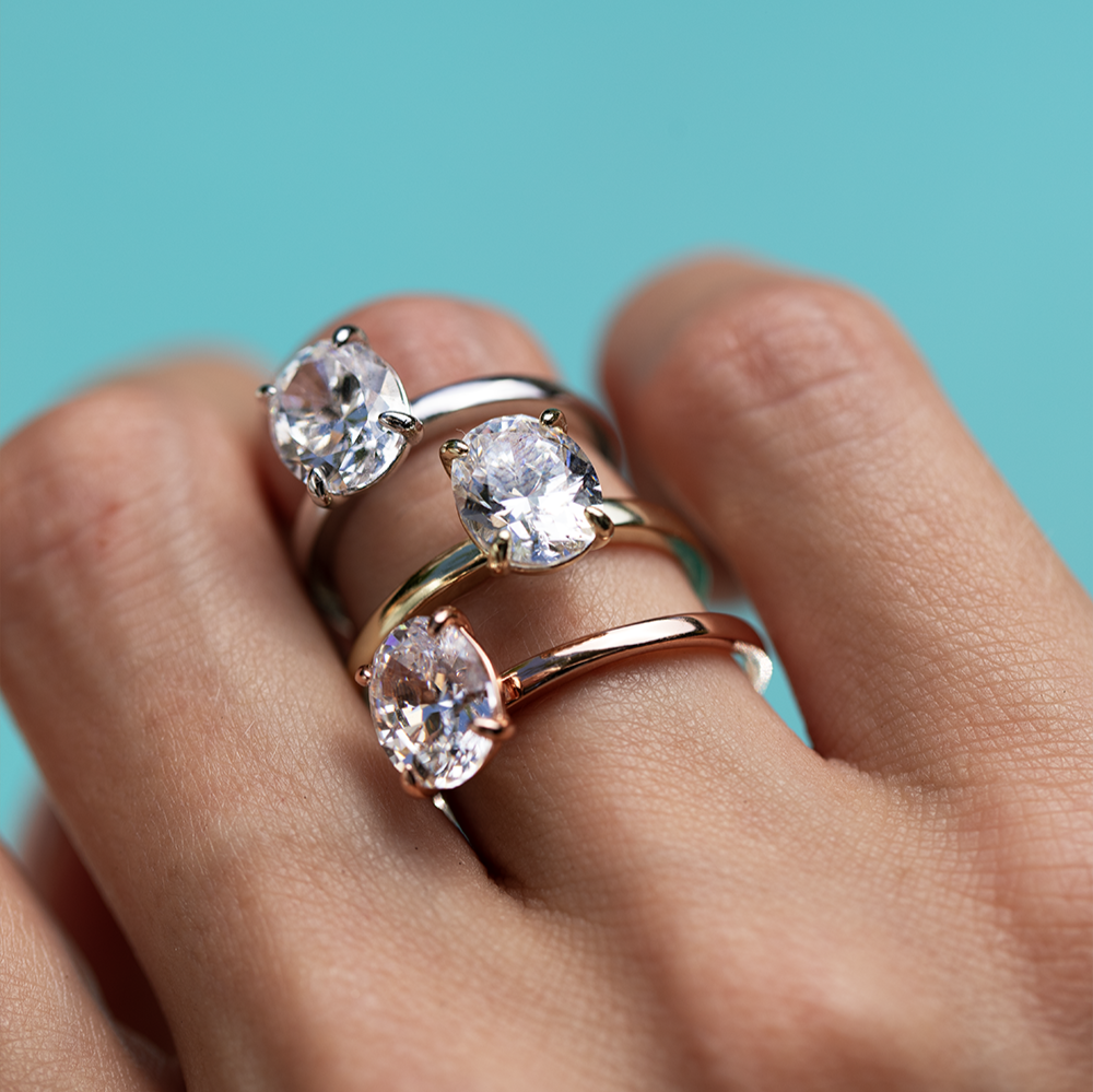 Celestial Glow Moissanite Solitaire Ring