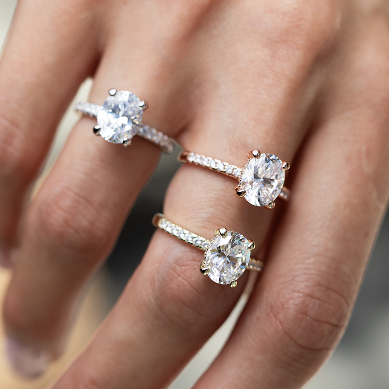 Radiant Grace - The Amara Moissanite Solitaire Ring