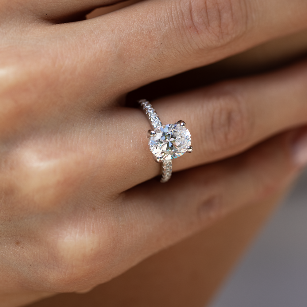 Radiant Grace - The Amara Moissanite Solitaire Ring