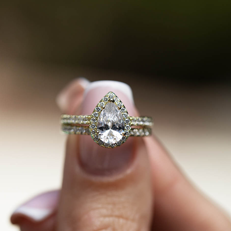 Isabella Moissanite Sterling Silver Ring