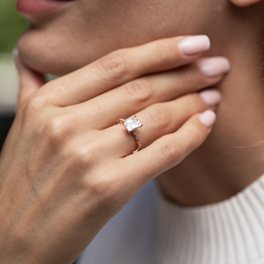 Eternal Grace Moissanite Solitaire Ring