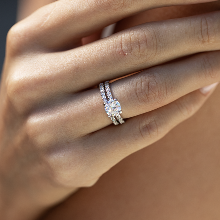 Lustrous Promise Moissanite Ring