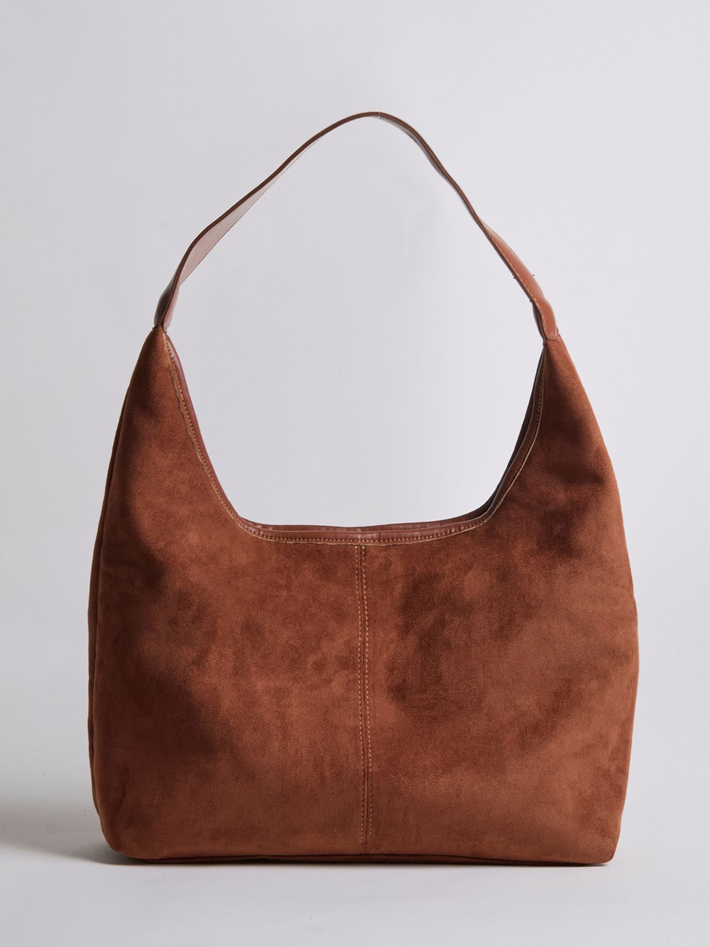 Elegant Vegan Leather Half-Moon Tote