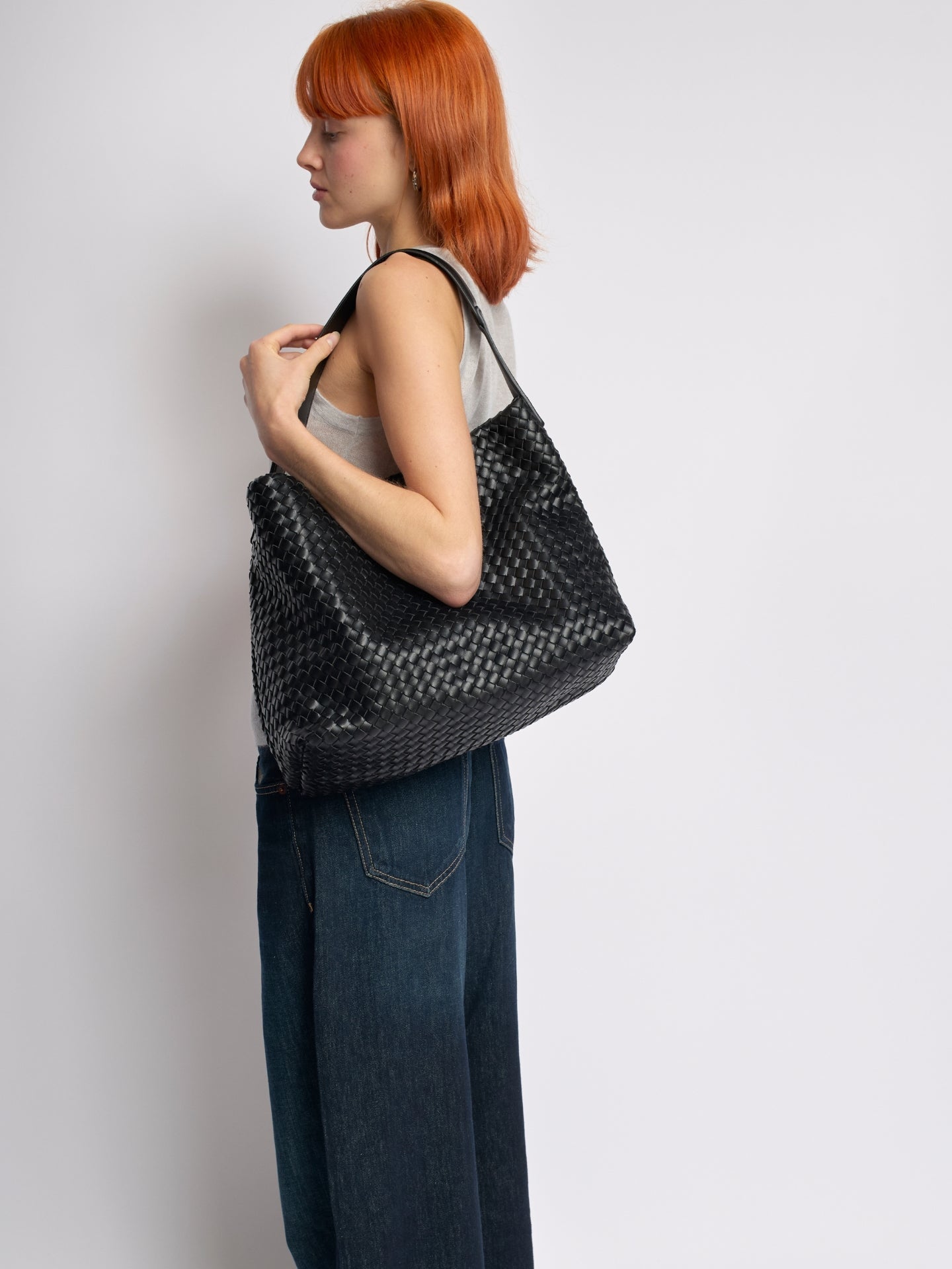 Celine Braided Vegan Leather Tote