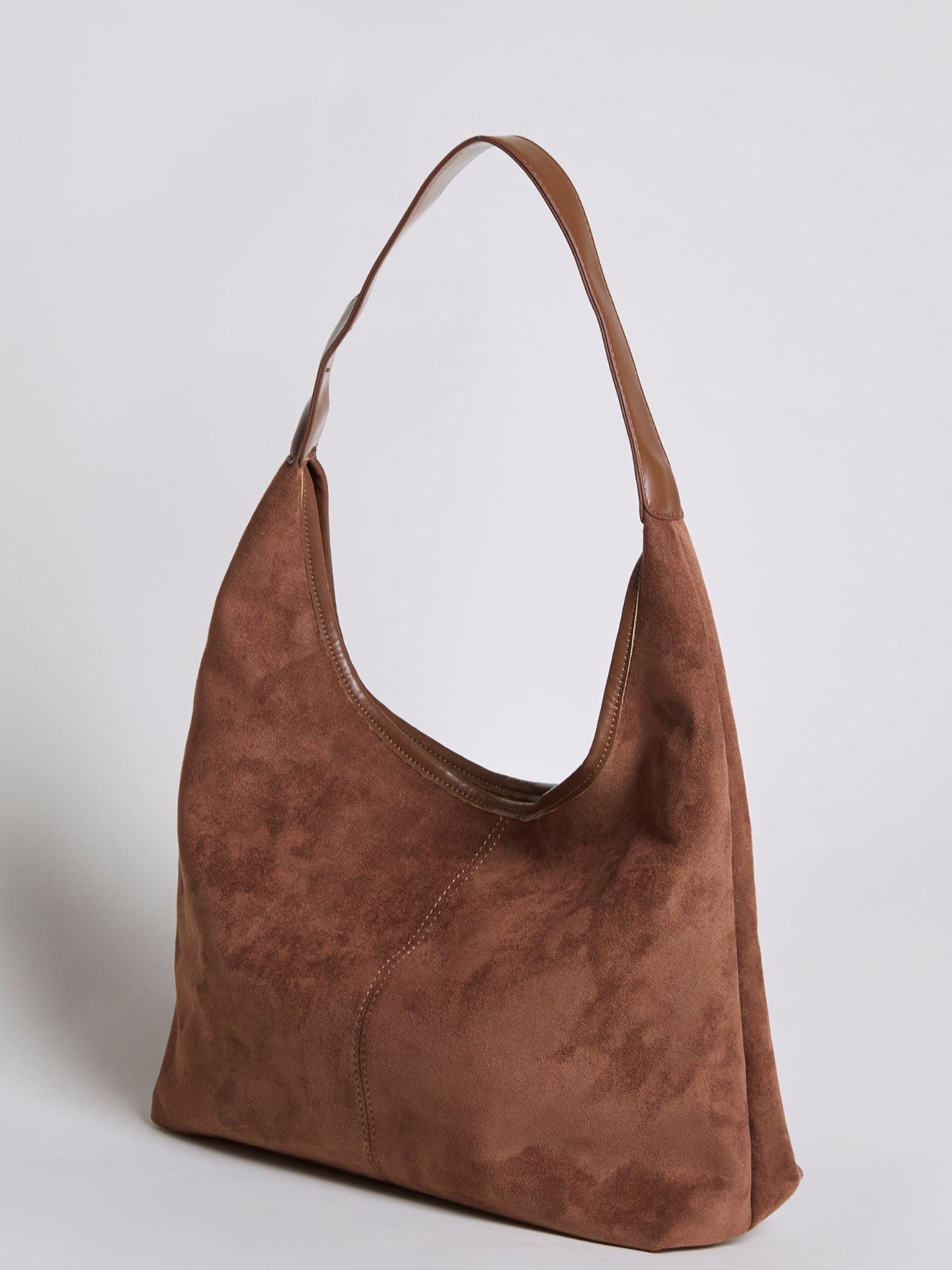 Elegant Vegan Leather Half-Moon Tote