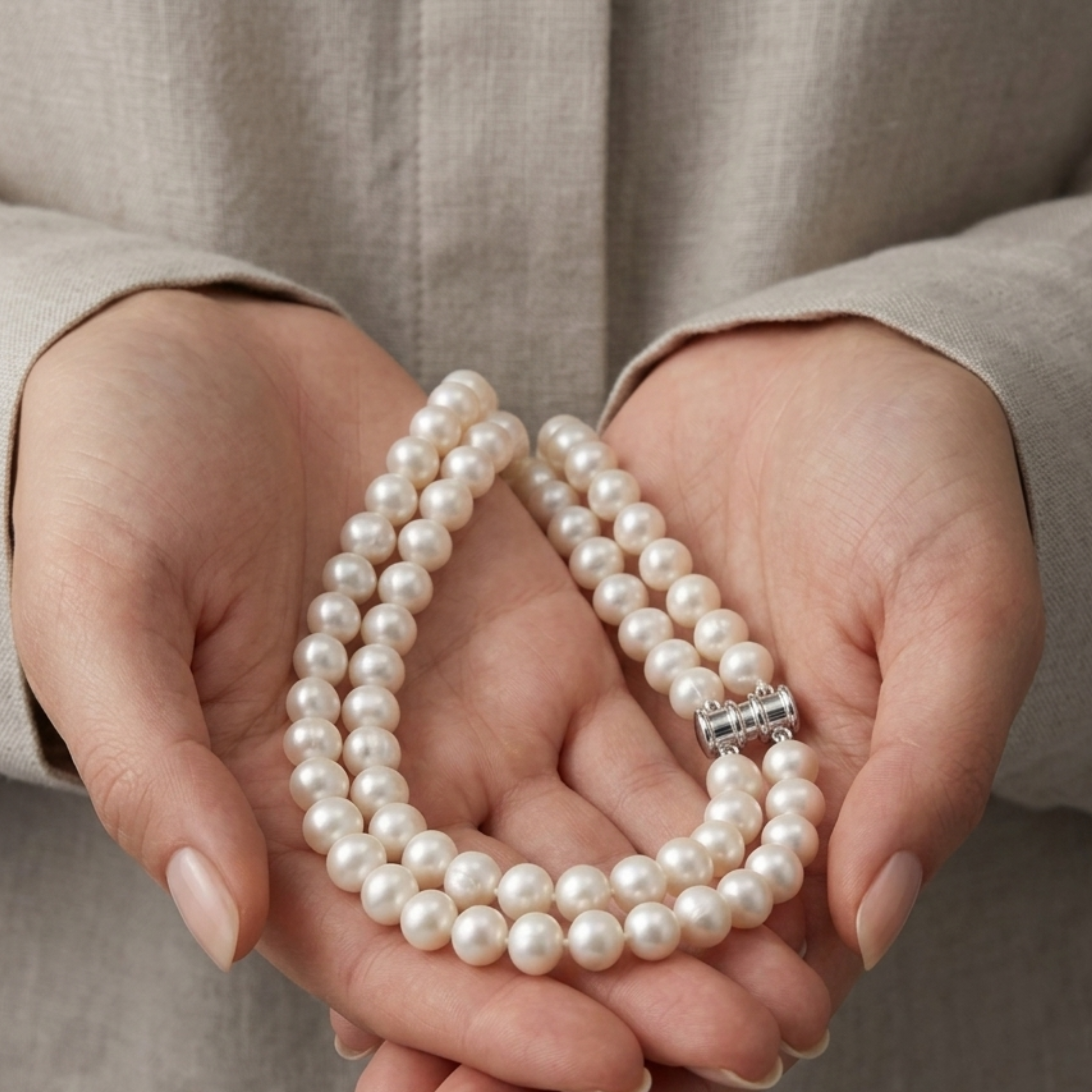 Abegaile Twin Pearl Necklace