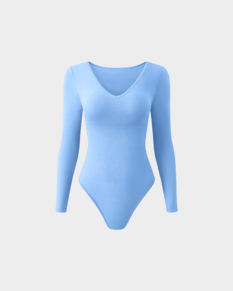 V-Neck Long Sleeve Bodysuit