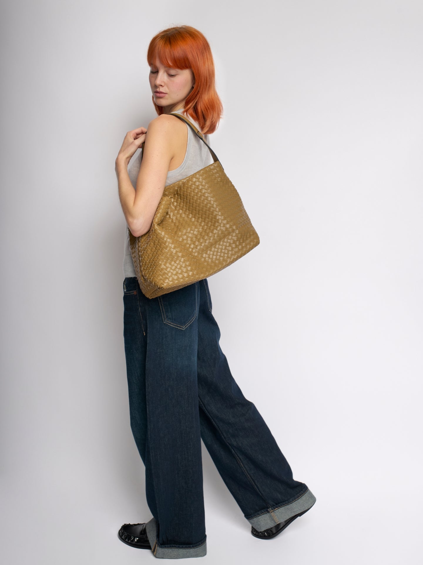 Celine Braided Vegan Leather Tote