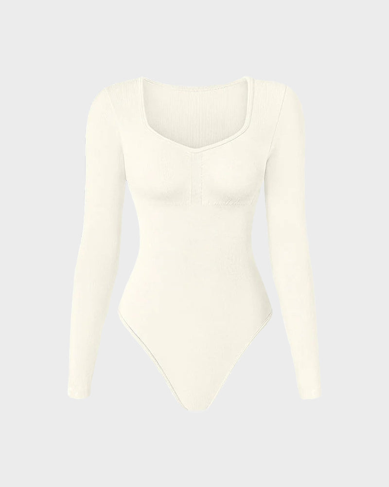 Seamless Long Sleeve V-Neck Bodysuit