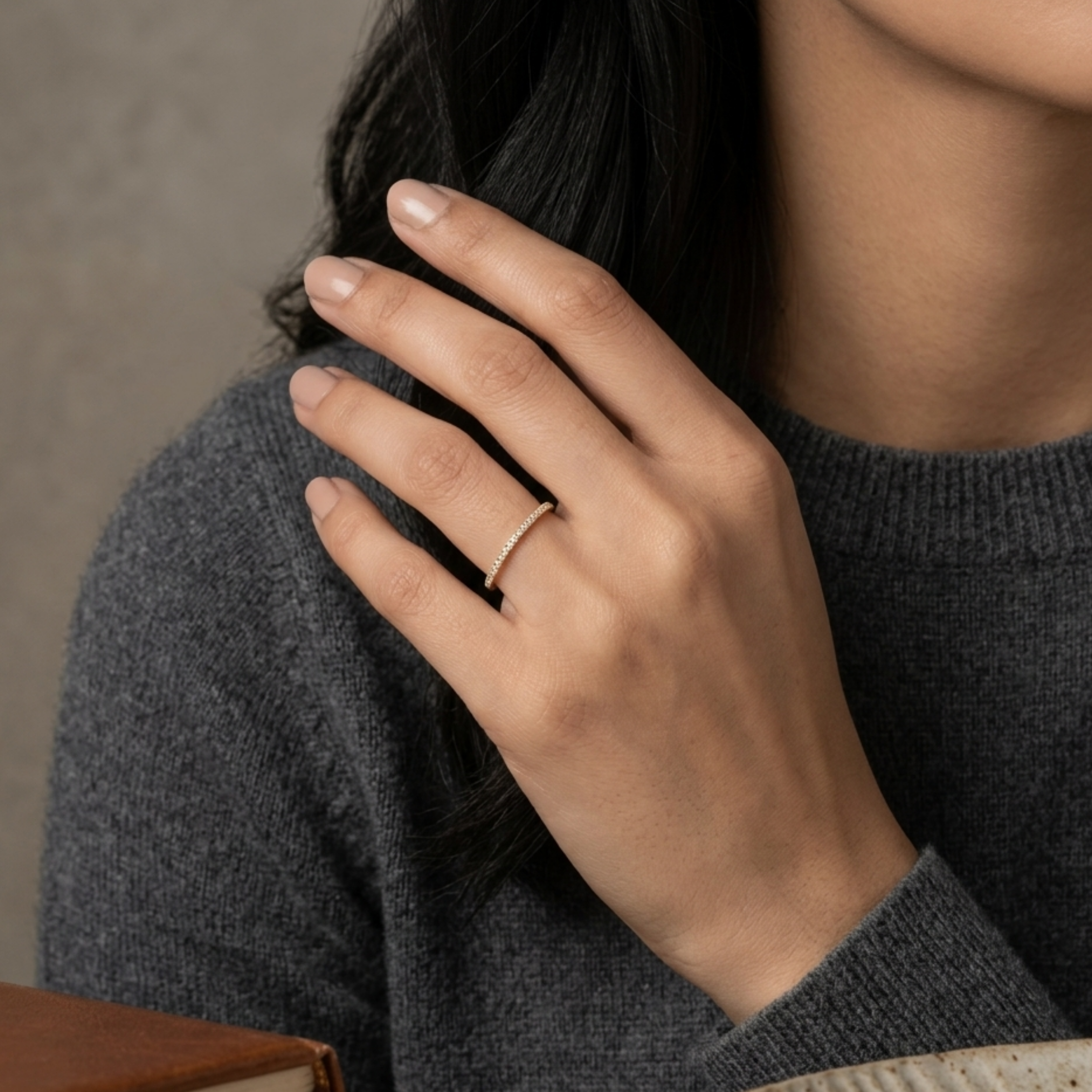 Zoe Glittering Horizon Ring
