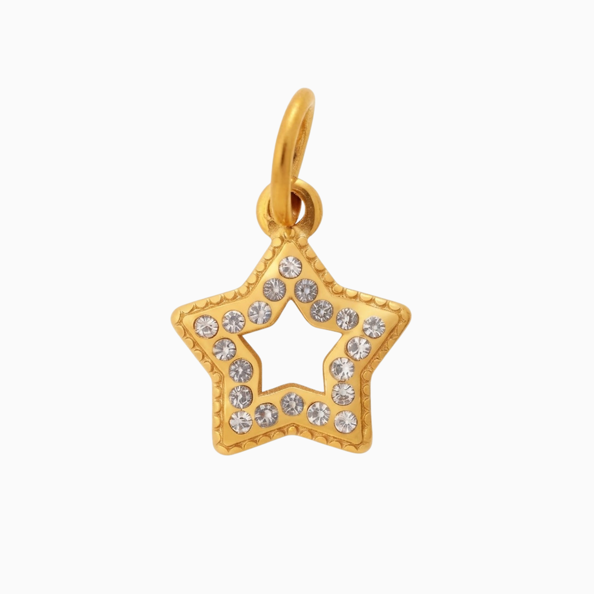 Breloques - Pendentif gemme en étoile rayonnante en or