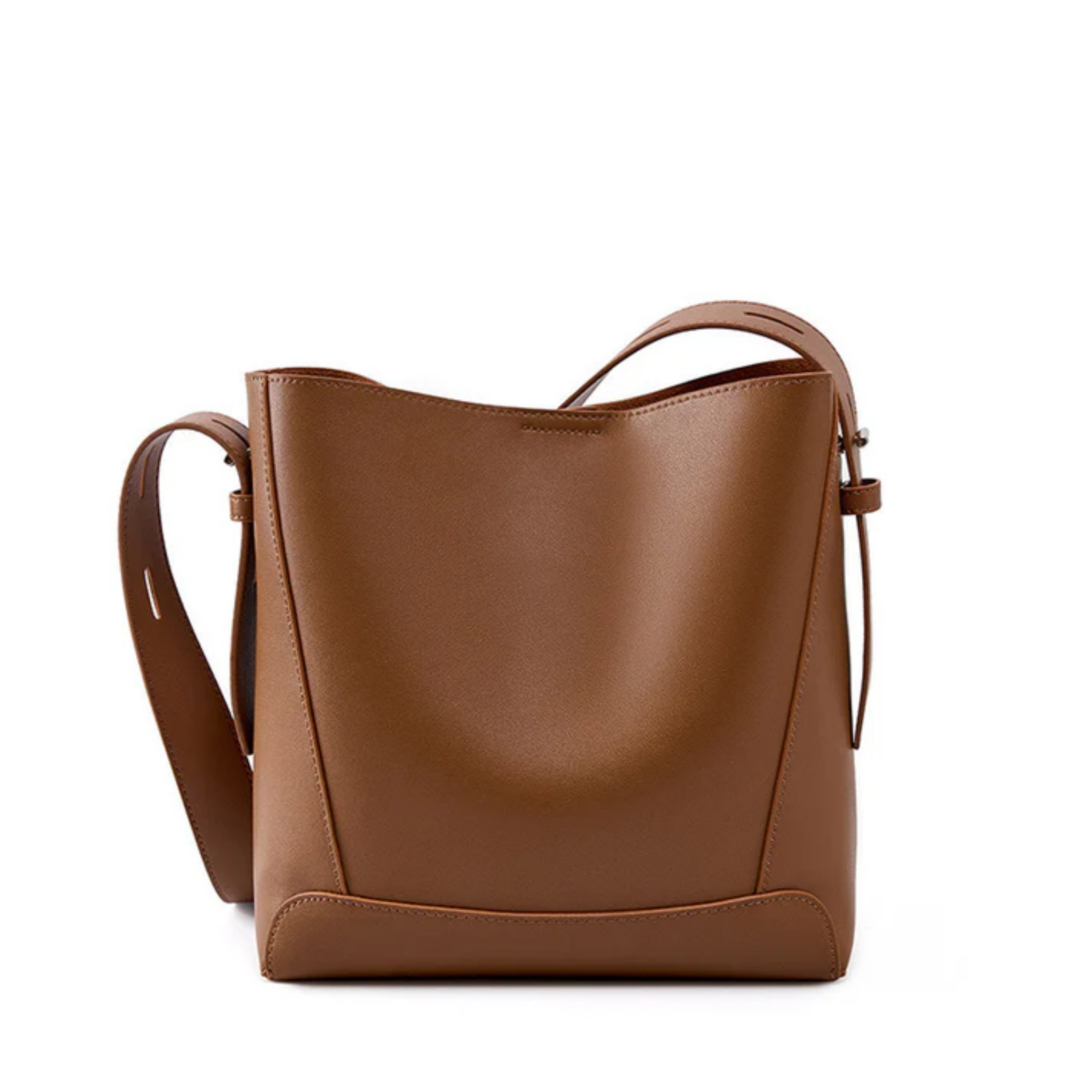 Ardena Genuine Leather Crossbody & Shoulder Oversized Bucket Bag