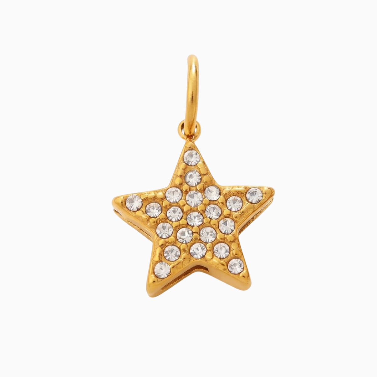 Charms - Gold Crystal Star Pendant