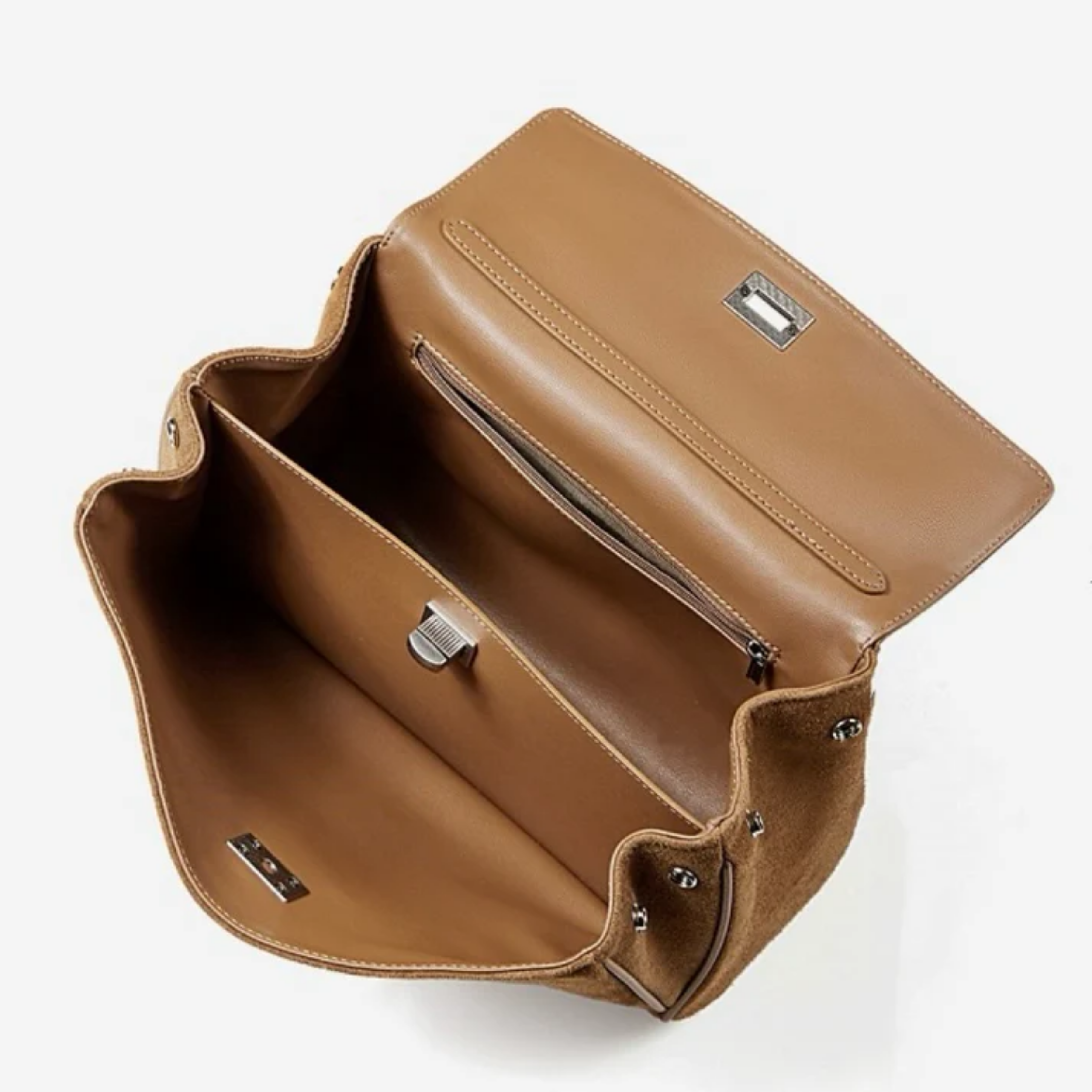 Sylvae Soft Suede Genuine Leather Top-Handle Bag