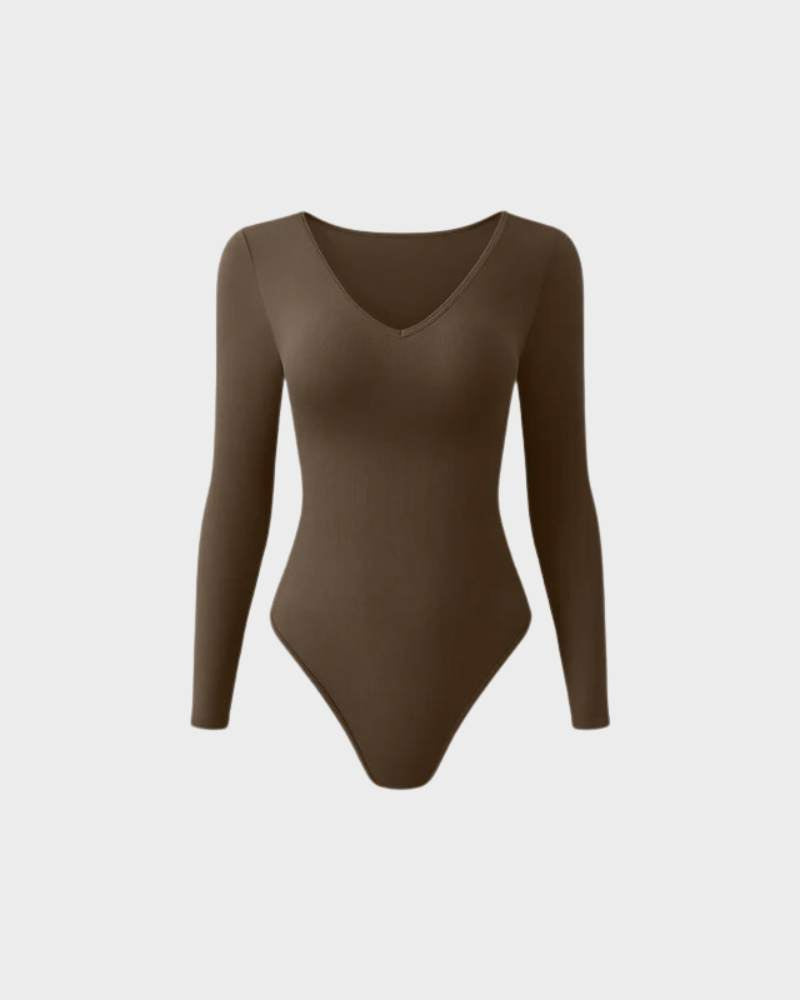 V-Neck Long Sleeve Bodysuit