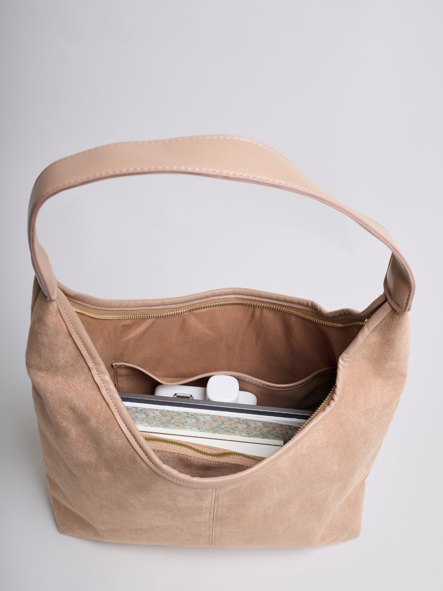 Elegant Vegan Leather Half-Moon Tote