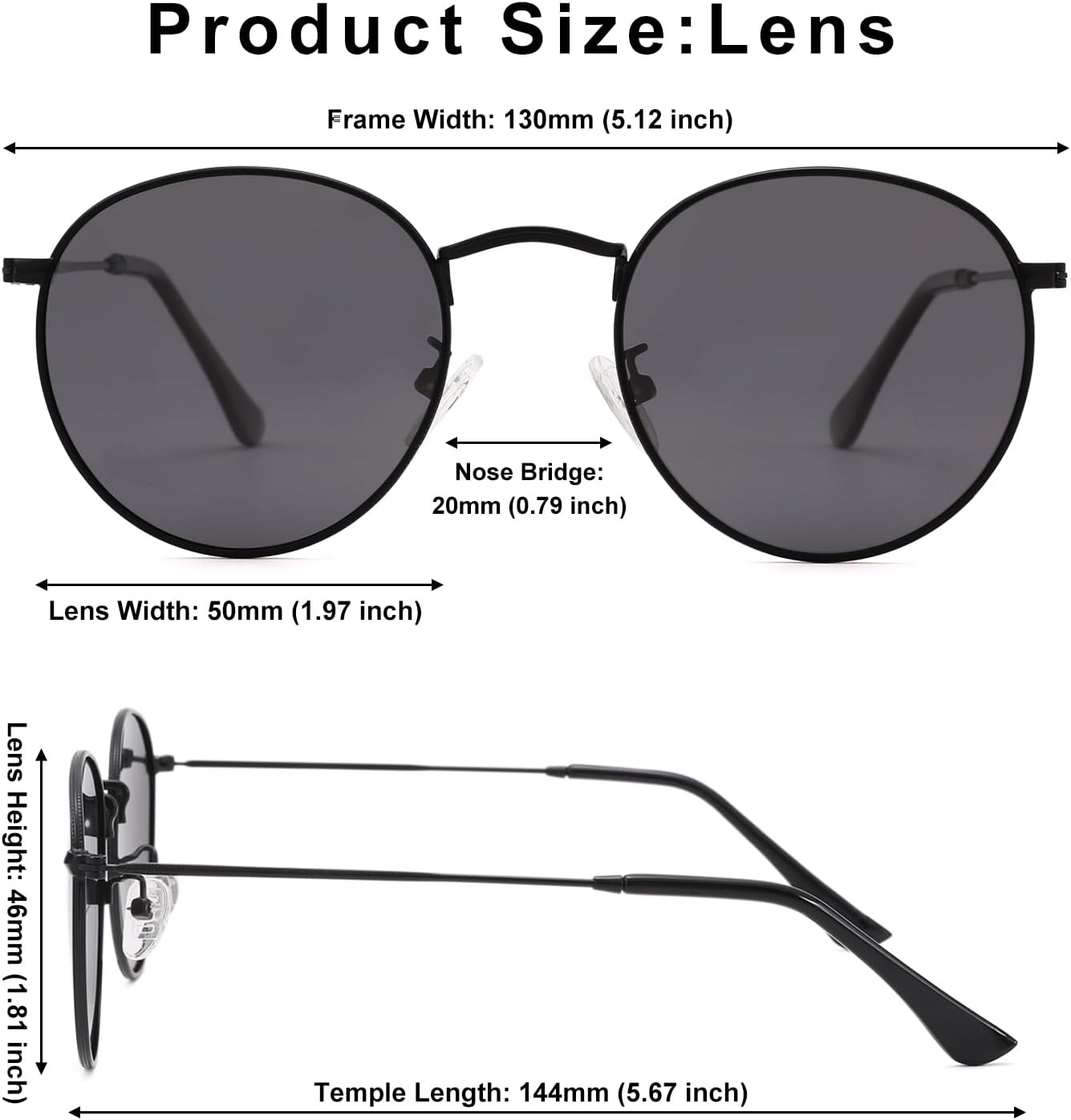 Eclipse All-Black Polarized Sunglasses