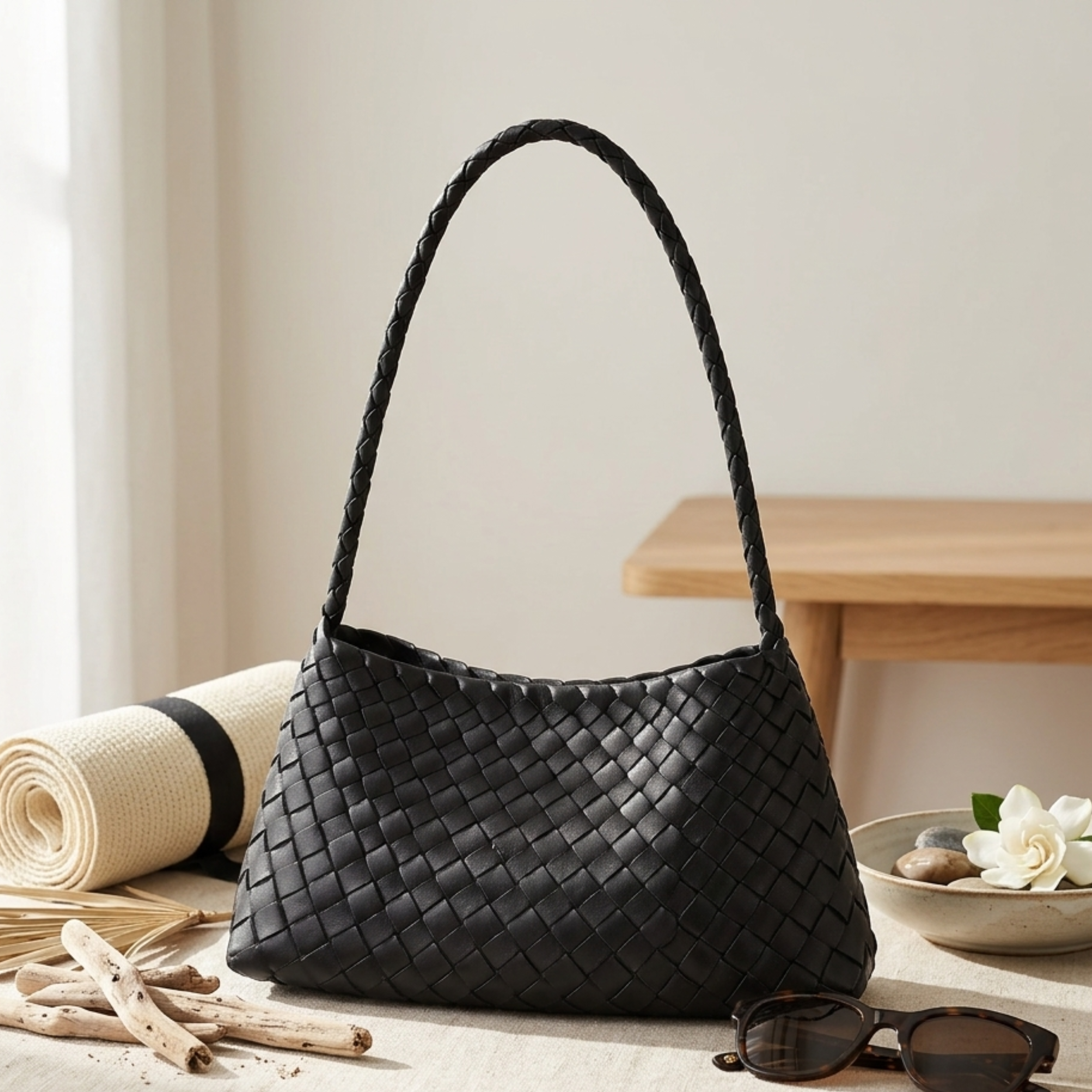 Artisan Handwoven Basket Sailboat Bucket bag - Sustainable Bag