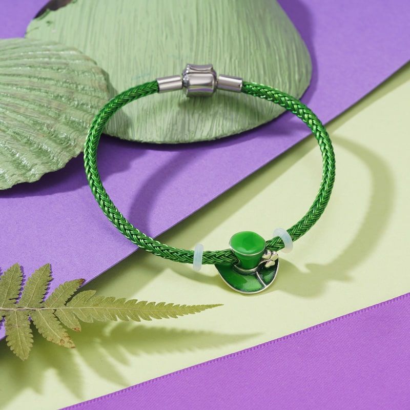 Emerald Elegance Charm Bracelet