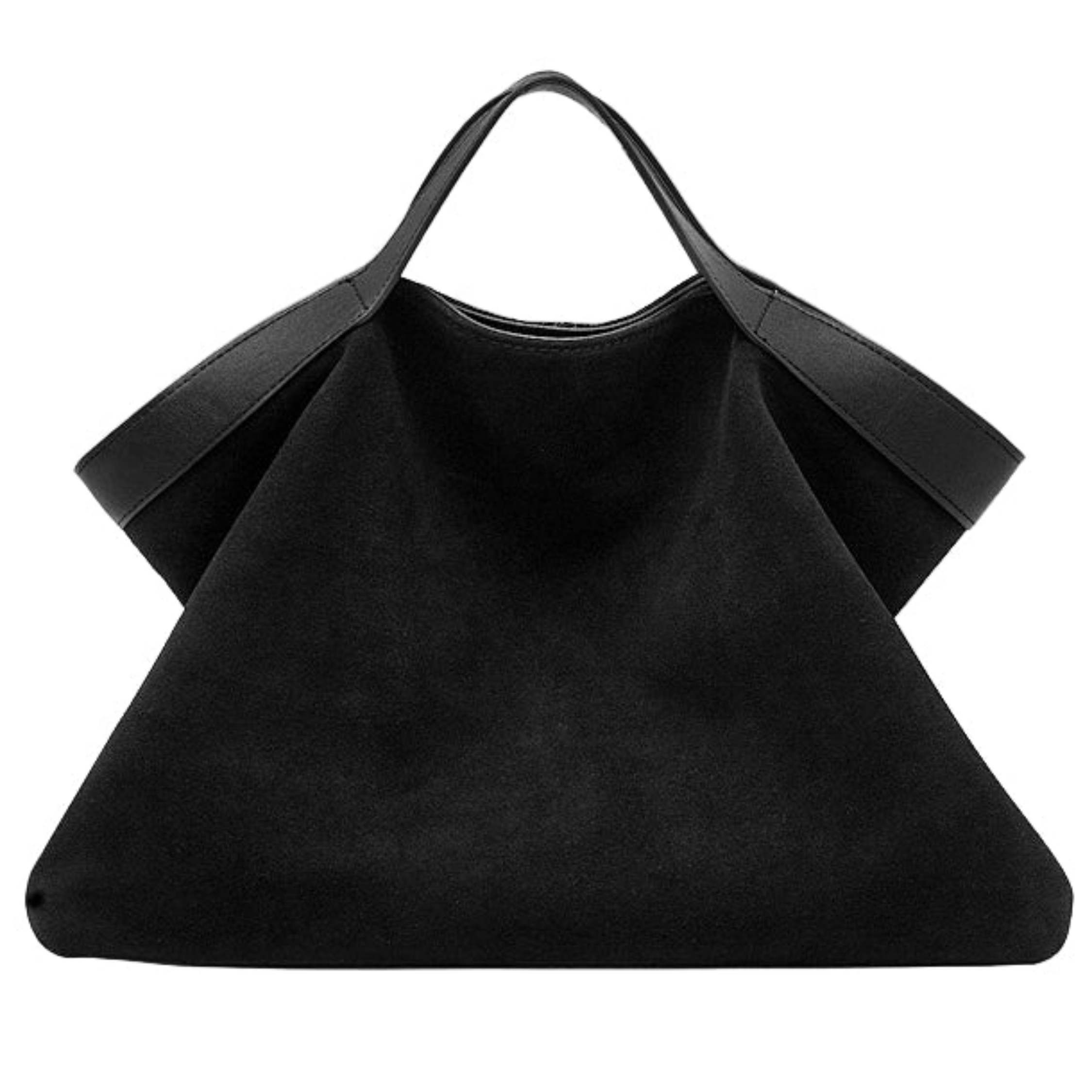 Bellanova Suede & Genuine Leather Classic Structured Shoulder Tote