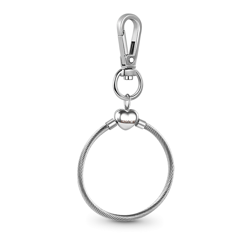 Elegant CharmKeeper Stainless Steel Keychain