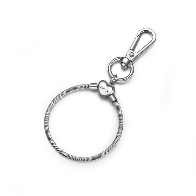 Elegant CharmKeeper Stainless Steel Keychain