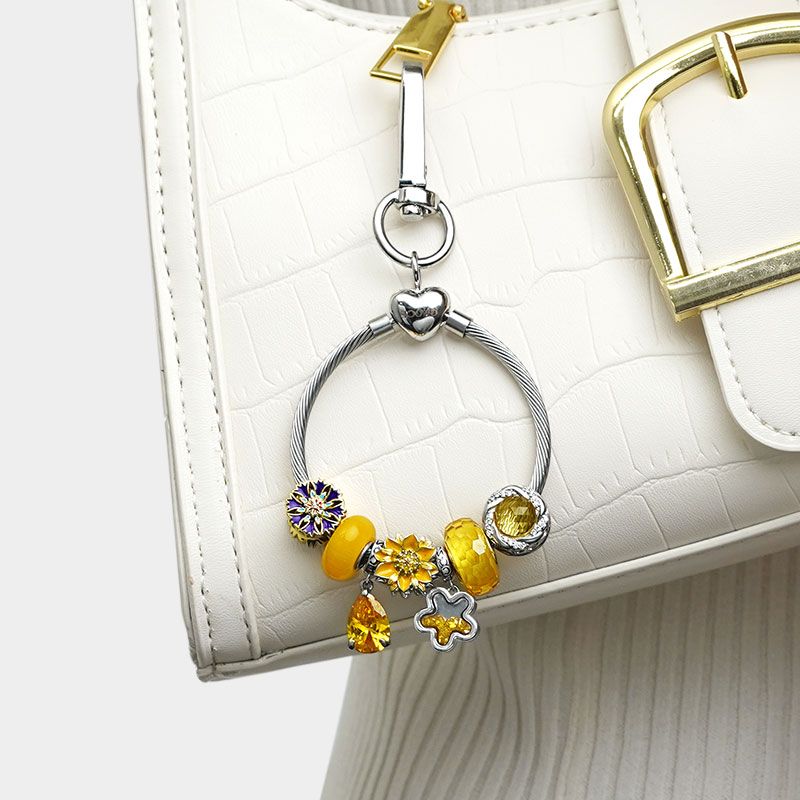 Elegant CharmKeeper Stainless Steel Keychain