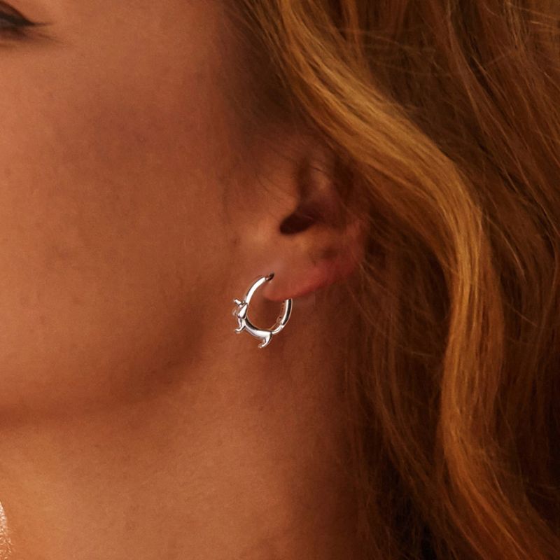 PawfectCharm Dachshund Dog Hoop Earrings