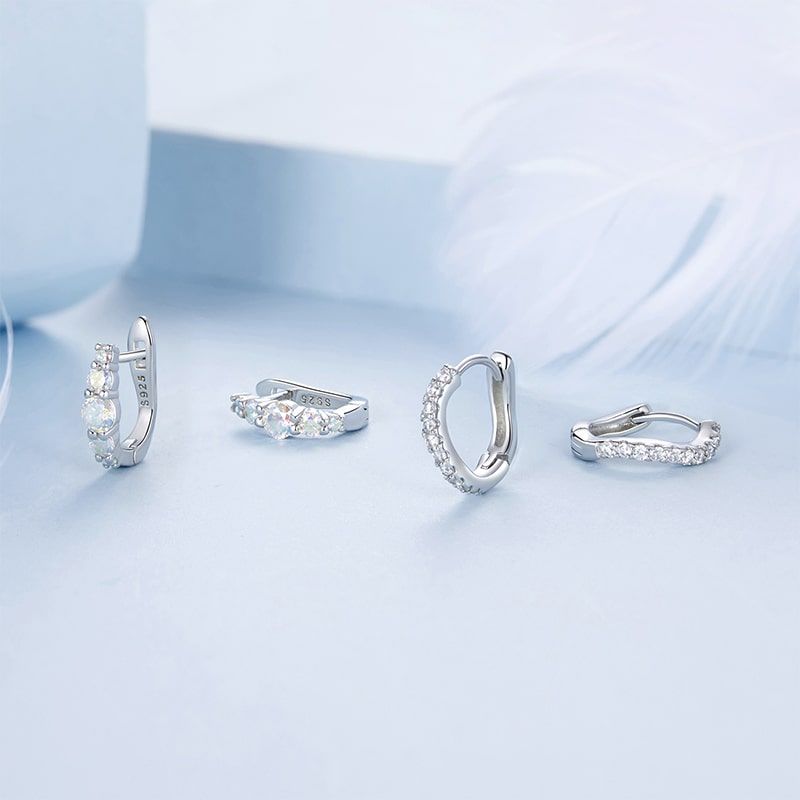 AuroraGlow Multicolor U-Shaped Hoop Earrings