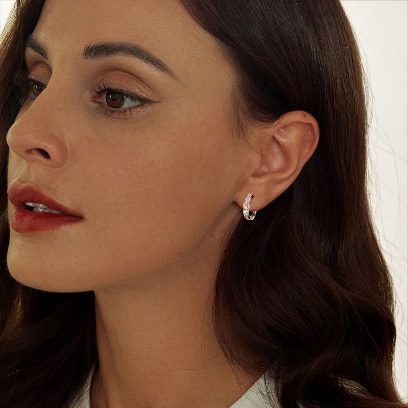 AuroraGlow Multicolor U-Shaped Hoop Earrings