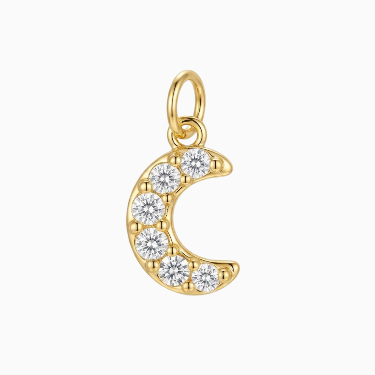 Breloques - Pendentif lune croissante en or