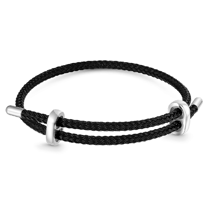 Midnight Elegance Adjustable Charm Bracelet