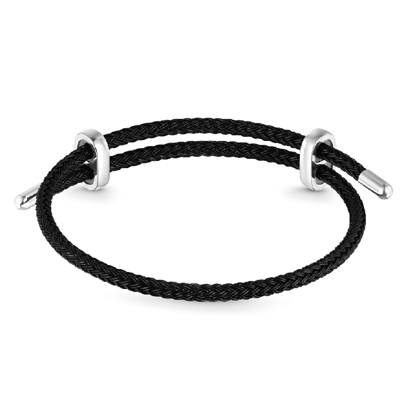 Midnight Elegance Adjustable Charm Bracelet