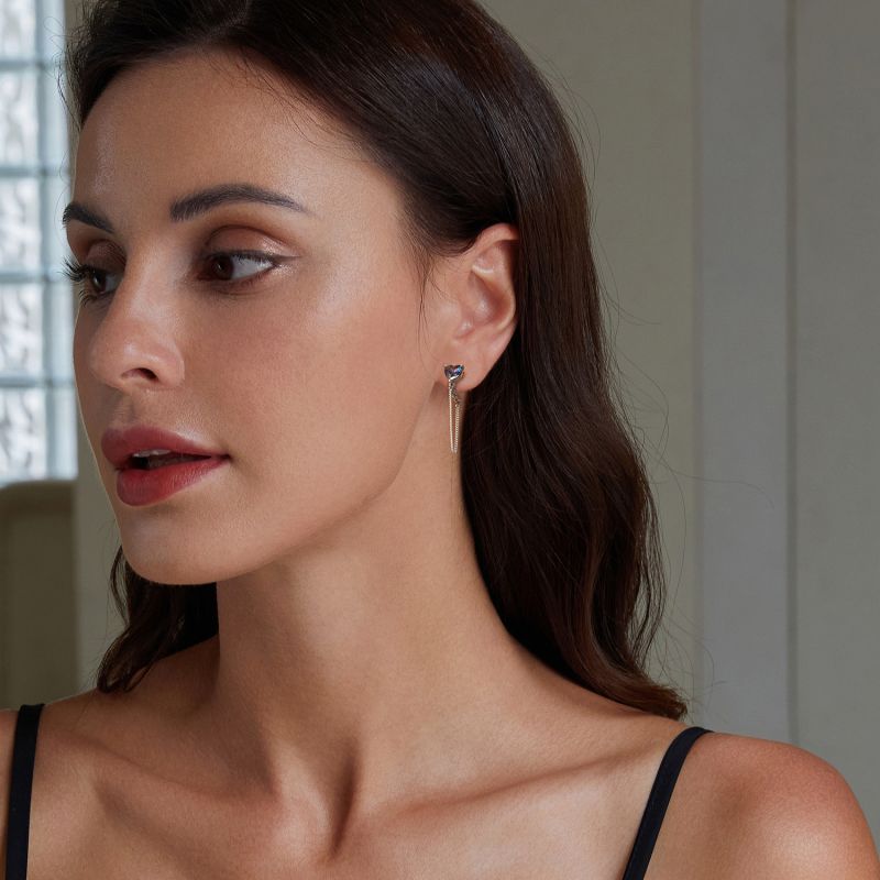 Vintage Heart Stud Earrings