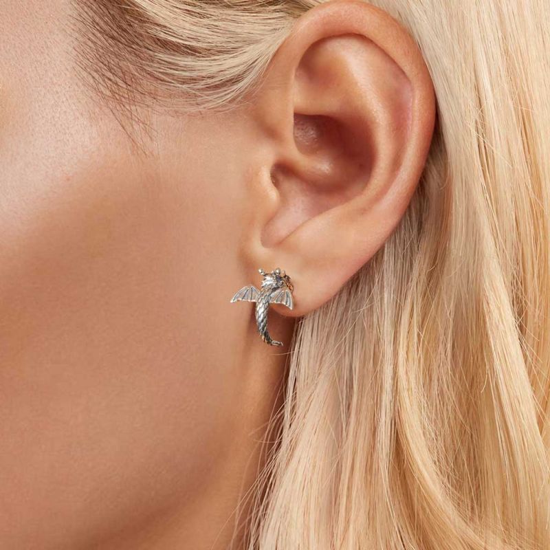 Majestic Dragon Stud Earrings