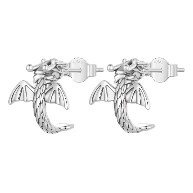 Majestic Dragon Stud Earrings