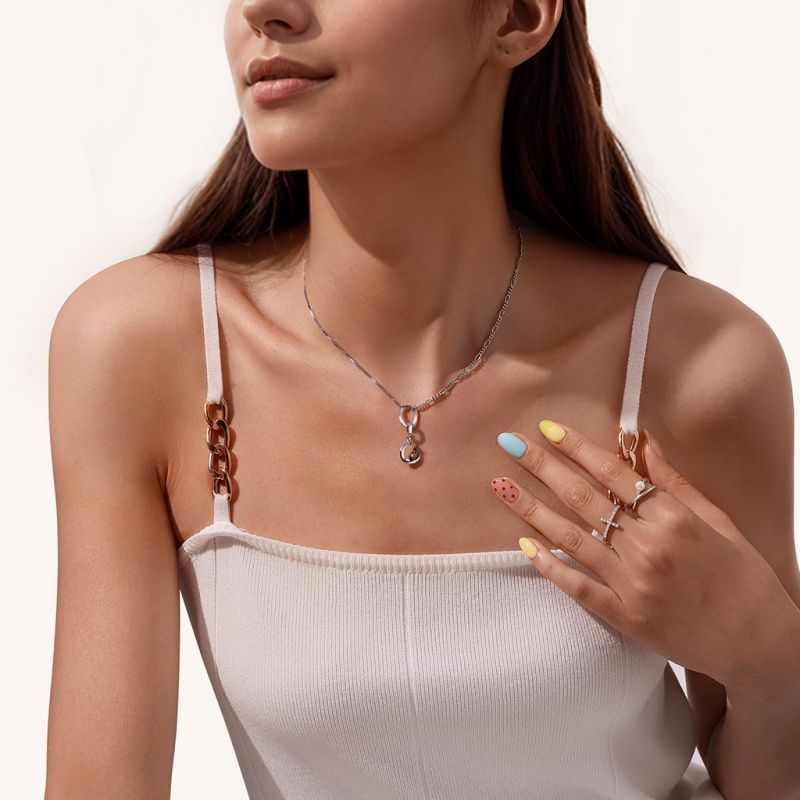 Eternal Elegance Asymmetric Oval Link Necklace