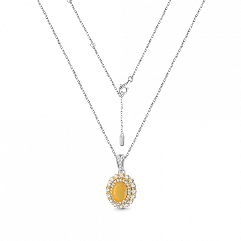 Eternal Sunshine Citrine Opal Pendant Necklace