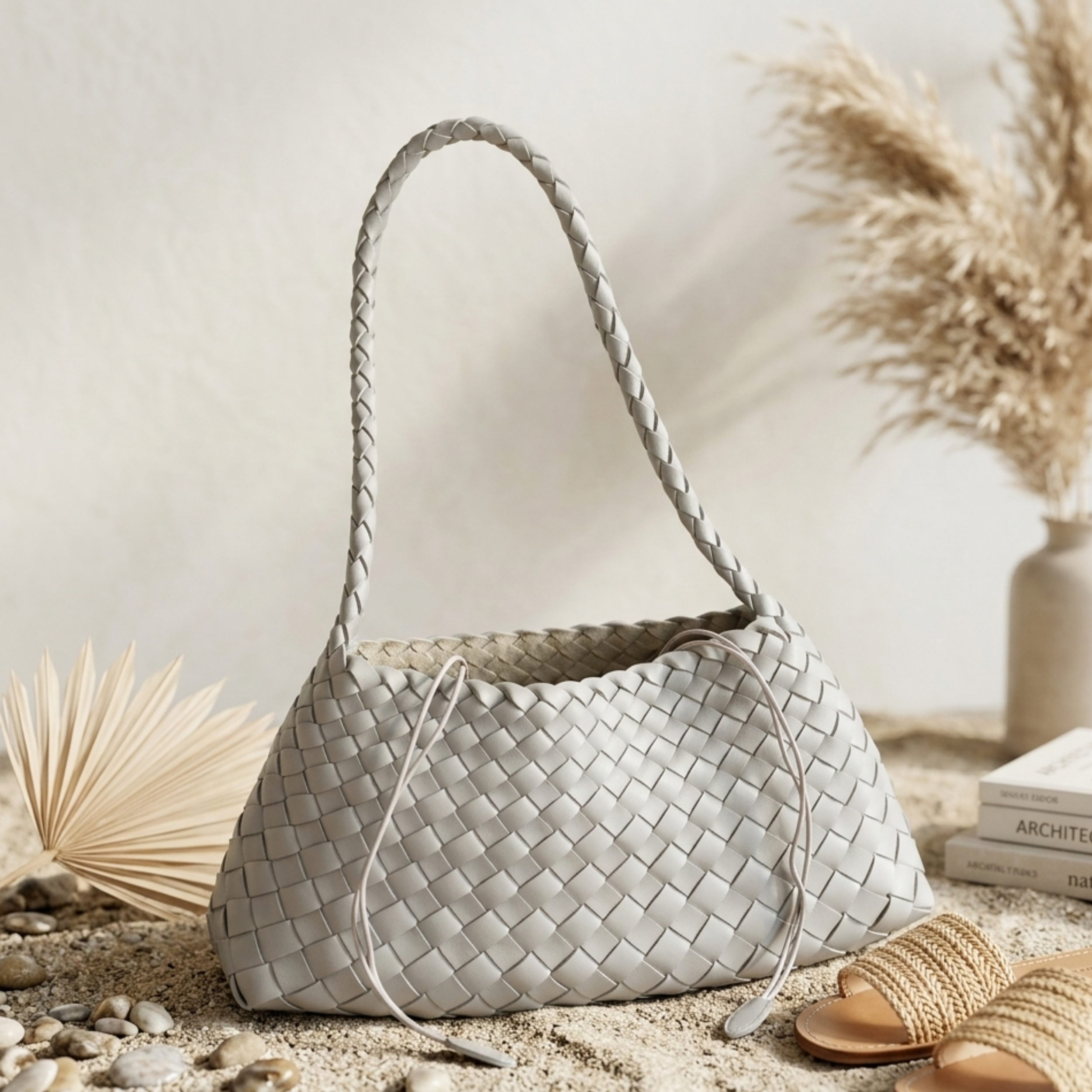 Artisan Handwoven Basket Sailboat Bucket bag - Sustainable Bag