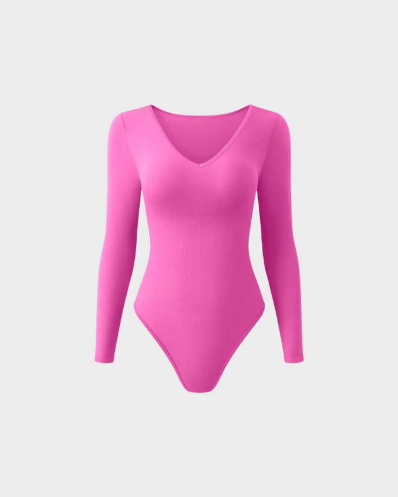 V-Neck Long Sleeve Bodysuit