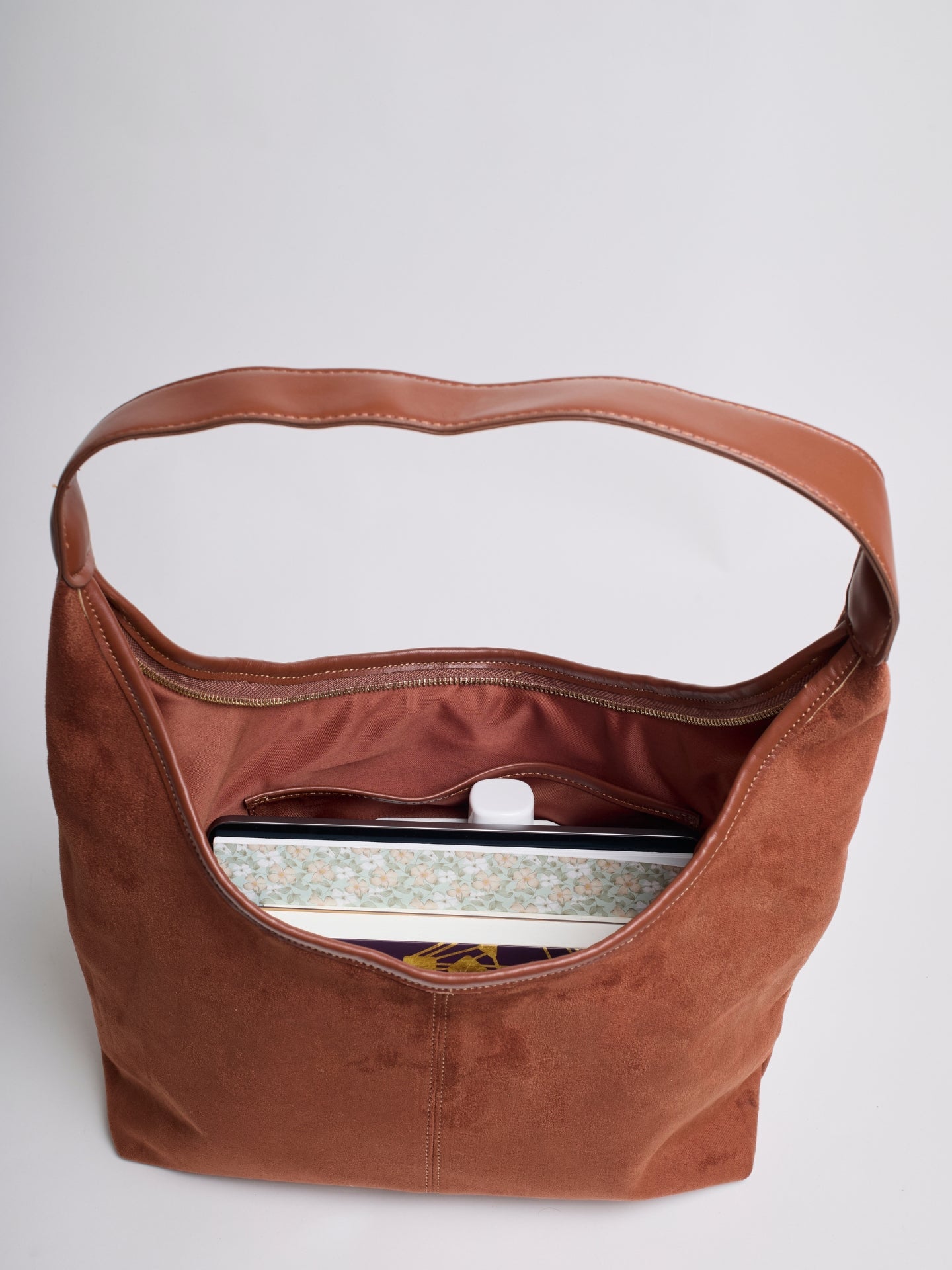 Elegant Vegan Leather Half-Moon Tote