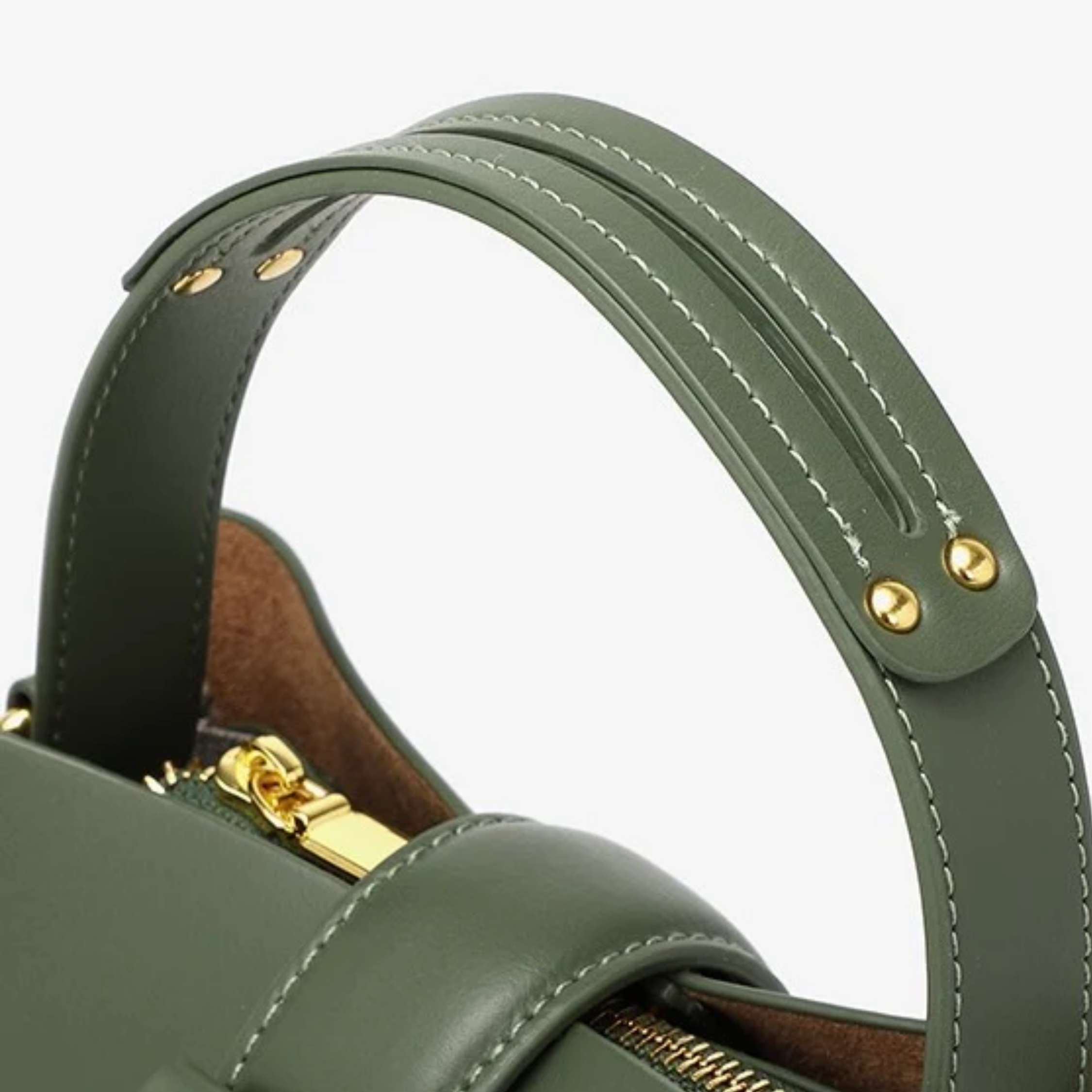 Cyrenza Genuine Leather Bucket Shoulder Bag
