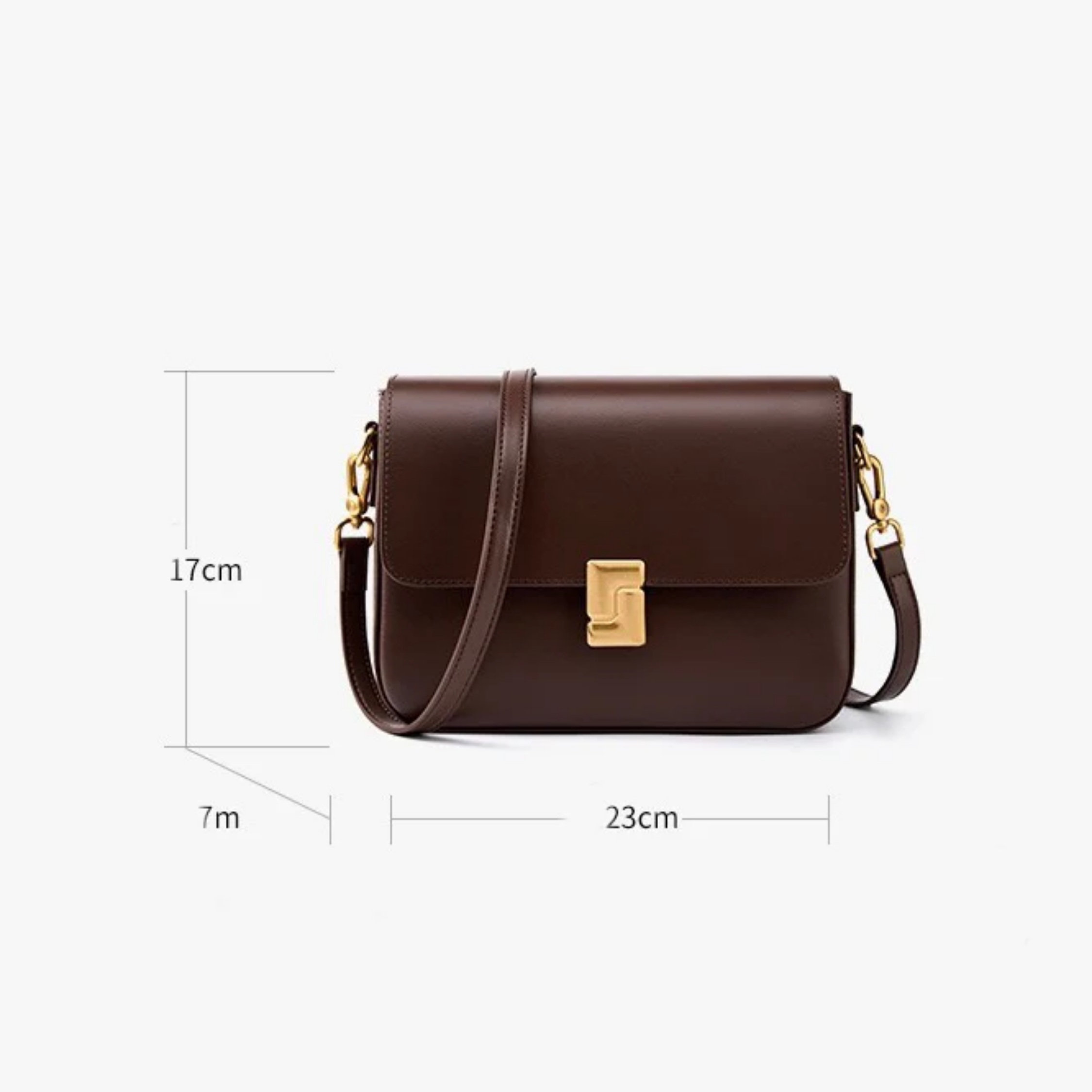 Violethé Genuine Leather Shoulder Box Bag