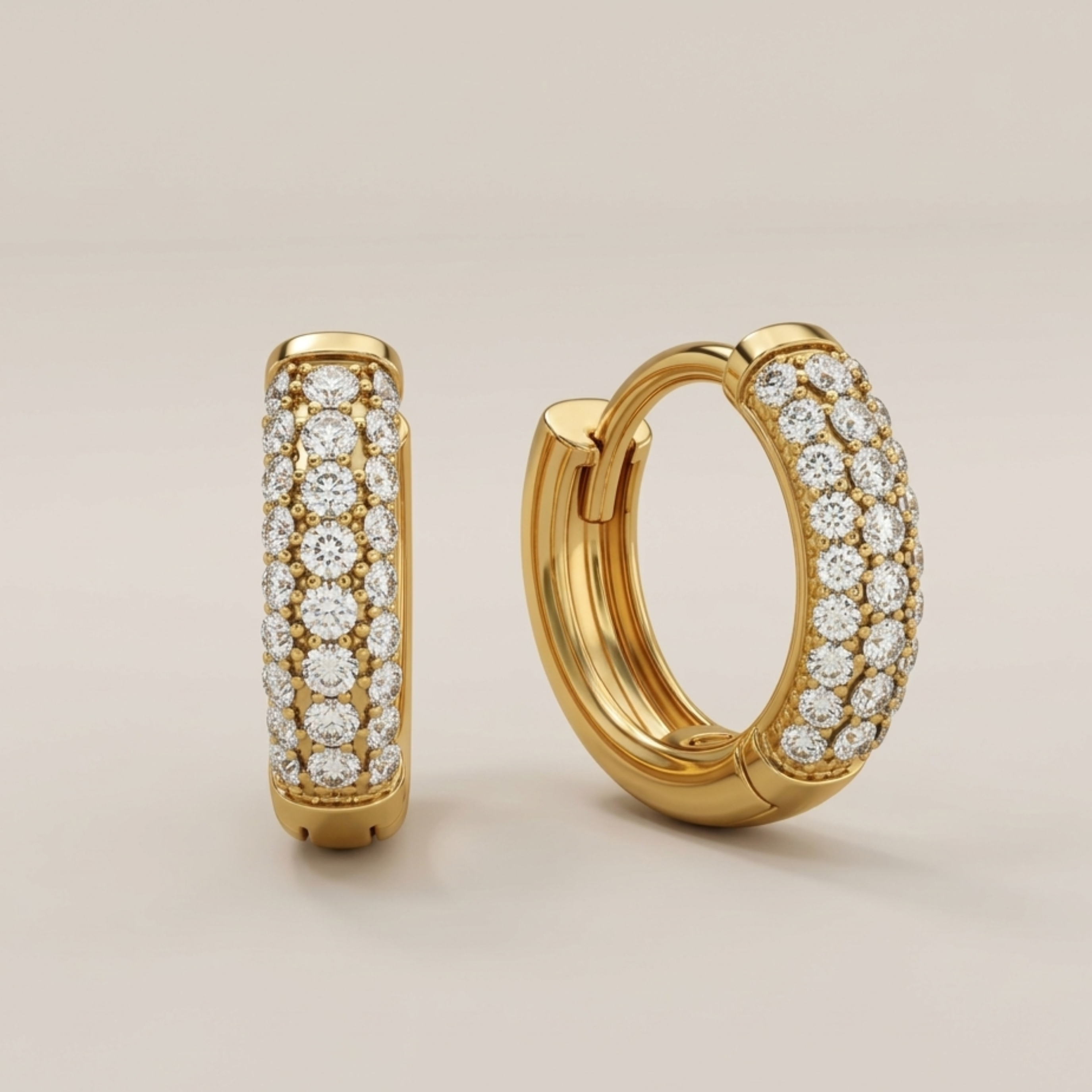 Eloria Diamond Huggie Hoop Earrings