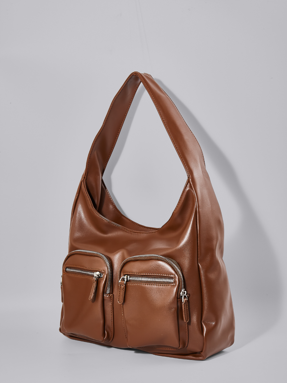 Claire Pocket Vegan Leather Shoulder Bag