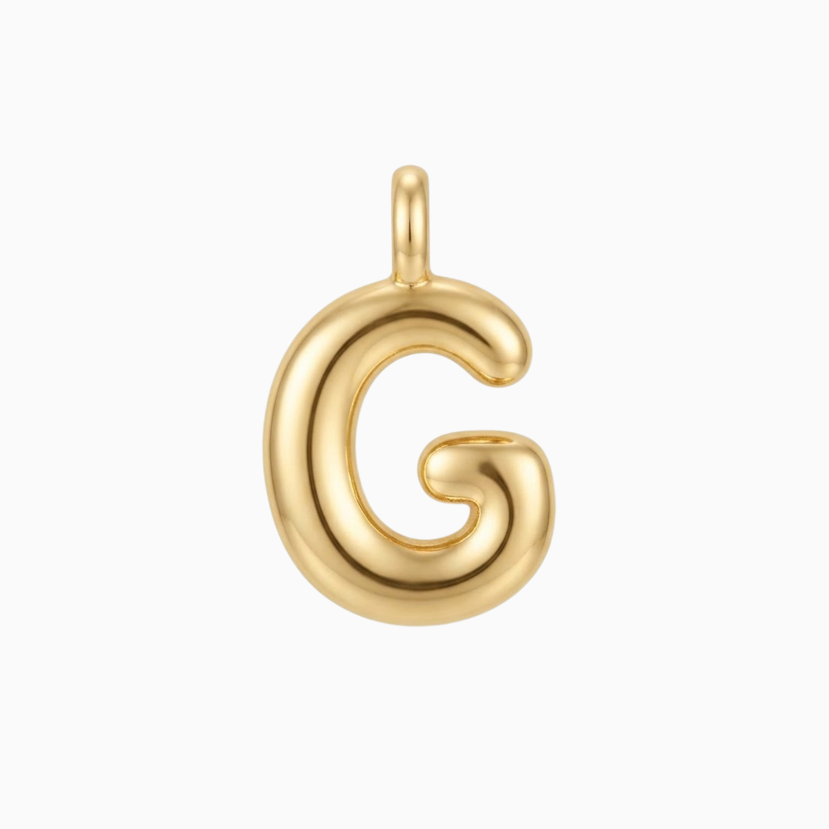 Charms - Gold Bubble Letter G Pendant
