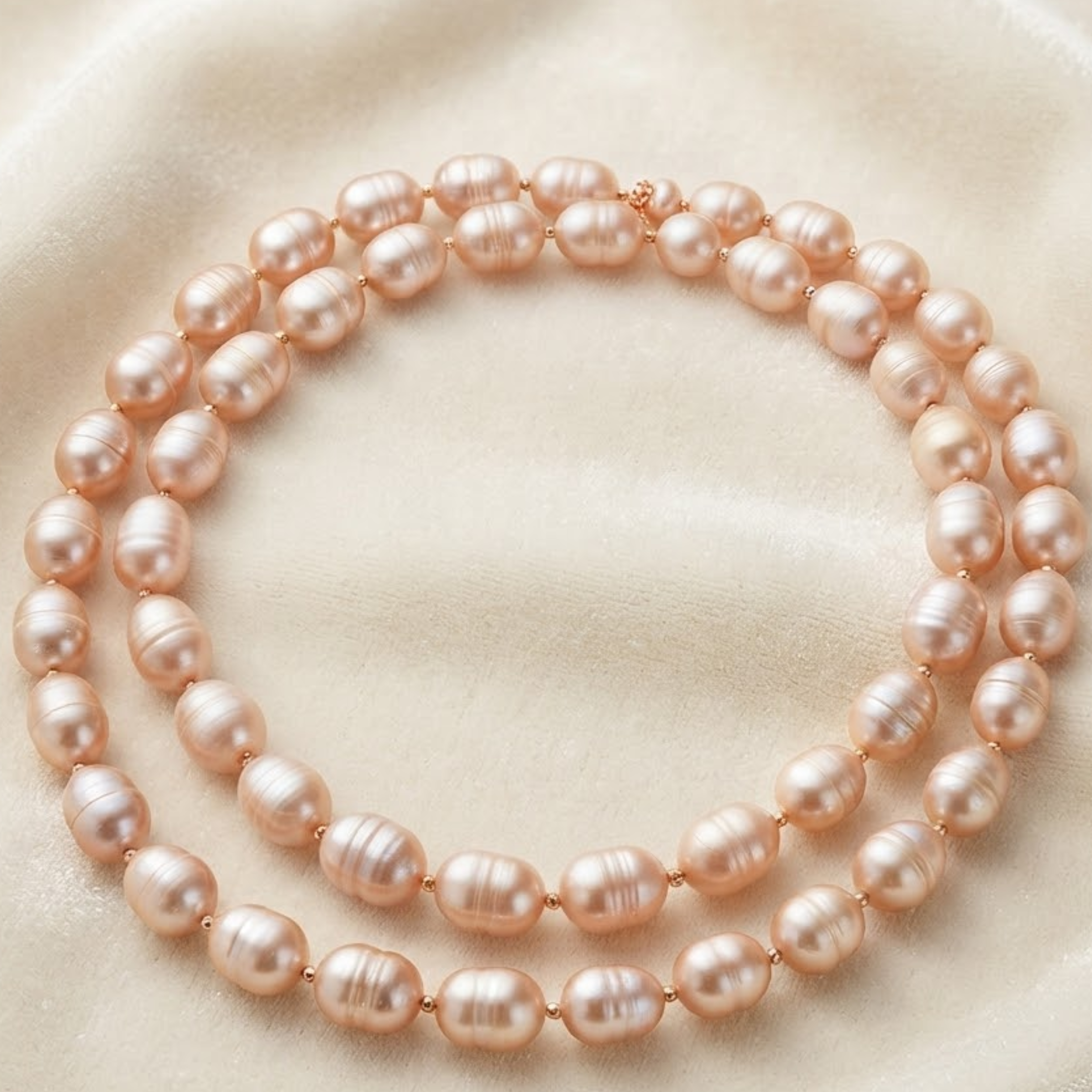 Collier de perles naturelles Rosélia en or rose de la mer du Sud