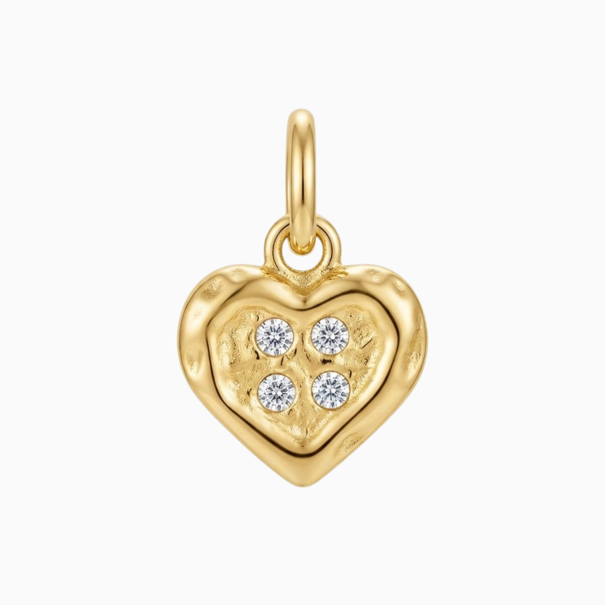 Charms - Four Gem Heart Pendant