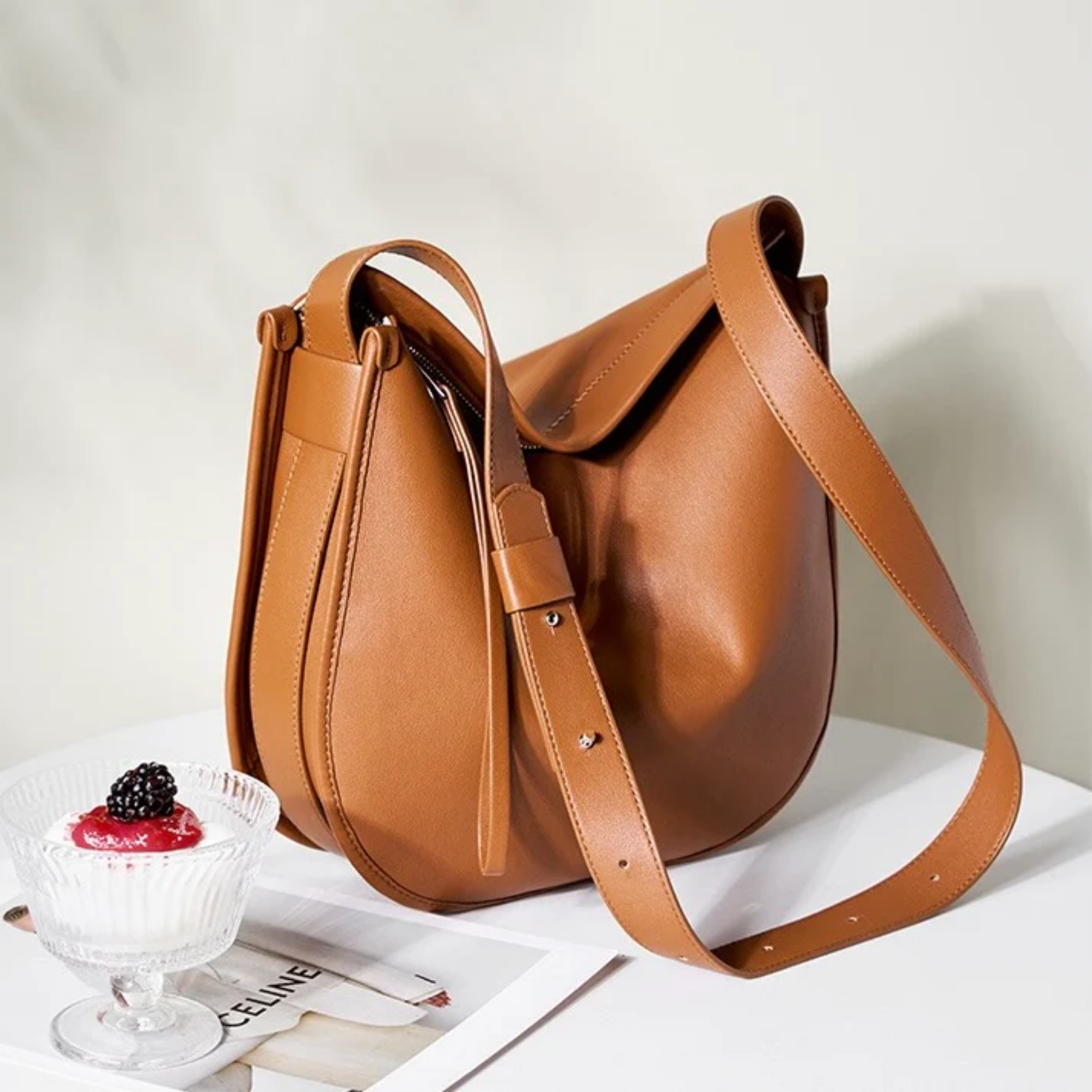 Ellyn Genuine Leather Soft Tote Bag