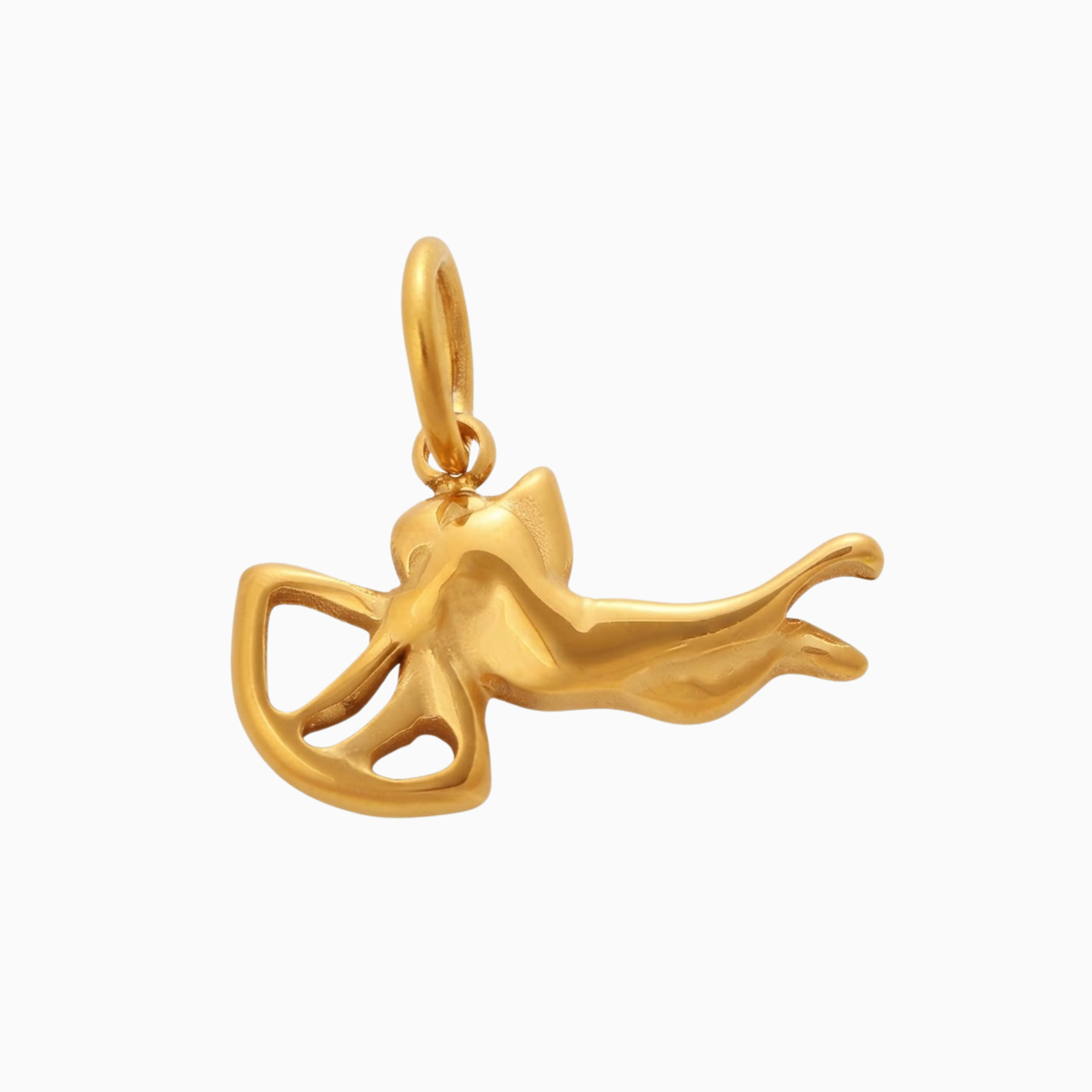 Charms - Gold Guardian Angel Pendant